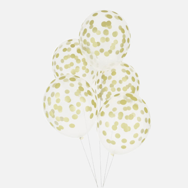 ballonnen confetti goud