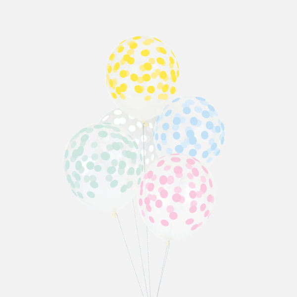 ballonnen confetti pastel