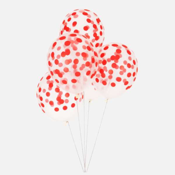 ballonnen confetti rood